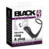 Черное эрекционное кольцо с анальной вибропробкой Vibrating Ring   Plug - Orion - в Красногорске купить с доставкой