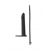 Черная вибронасадка для двойного проникновения Rori - 17 см. - Lola Games - купить с доставкой в Красногорске