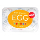Набор из 6 мастурбаторов Tenga EGG Easy Beat с различным рельефом - Tenga - в Красногорске купить с доставкой