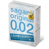 Ультратонкие презервативы Sagami Original 0.02 Extra Lub с увеличенным количеством смазки - 3 шт. - Sagami - купить с доставкой в Красногорске