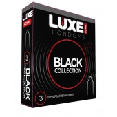 Черные презервативы LUXE Royal Black Collection - 3 шт. - Luxe - купить с доставкой в Красногорске