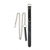 Черный ошейник с поводком Wild - Lola Games - купить с доставкой в Красногорске