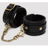 Черные оковы на ноги Bound to You Faux Leather Ankle Cuffs - Fifty Shades of Grey - купить с доставкой в Красногорске