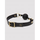Черный кляп-шар Bound to You Faux Leather Ball Gag - Fifty Shades of Grey - купить с доставкой в Красногорске