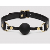 Черный кляп-шар Bound to You Faux Leather Ball Gag - Fifty Shades of Grey - купить с доставкой в Красногорске