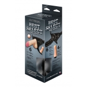 Черный пояс для женщин BEST SELECT с 3 насадками - LOVETOY (А-Полимер) - купить с доставкой в Красногорске