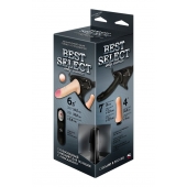 Черный женский пояс BEST SELECT с 3 насадками и вибрацией - LOVETOY (А-Полимер) - купить с доставкой в Красногорске