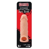 Телесная насадка EXTENDER WITH BALL STRAP 5.5 - 14 см. - Dream Toys - в Красногорске купить с доставкой