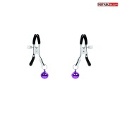 Оригинальные зажимы на соски с фиолетовыми шариками - Notabu - купить с доставкой в Красногорске