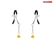 Оригинальные зажимы на соски с желтыми шариками - Notabu - купить с доставкой в Красногорске