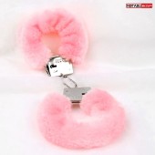 Металлические наручники с мягкой нежно-розовой опушкой - Notabu - купить с доставкой в Красногорске