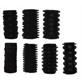Набор из 7 черных насадок PENIS SLEEVES SET - Dream Toys - в Красногорске купить с доставкой