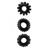 Набор из 3 черных эрекционных колец SET OF 3 COCKRINGS - Dream Toys - в Красногорске купить с доставкой