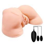 Телесная вибровагина Julie с 2 рабочими отверстиями - Baile - в Красногорске купить с доставкой