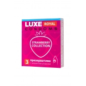 Презервативы с ароматом клубники LUXE Royal Strawberry Collection - 3 шт. - Luxe - купить с доставкой в Красногорске