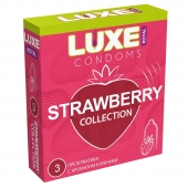 Презервативы с ароматом клубники LUXE Royal Strawberry Collection - 3 шт. - Luxe - купить с доставкой в Красногорске