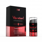 Жидкий интимный гель с эффектом вибрации Vibration! Strawberry - 15 мл. - INTT - купить с доставкой в Красногорске
