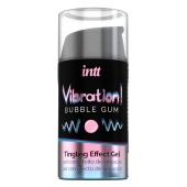 Жидкий интимный гель с эффектом вибрации Vibration! Bubble Gum - 15 мл. - INTT - купить с доставкой в Красногорске