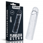 Прозрачная насадка-удлинитель Flawless Clear Penis Sleeve Add 1 - 15,5 см. - Lovetoy - в Красногорске купить с доставкой