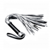 Серебристая плетка Struggle My Flogger с черной ручкой - 45 см. - Lovetoy - купить с доставкой в Красногорске