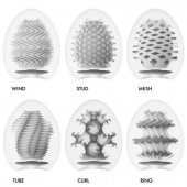 Набор из 6 мастурбаторов Tenga EGG IV с различным рельефом - Tenga - в Красногорске купить с доставкой