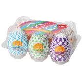 Набор из 6 мастурбаторов Tenga EGG IV с различным рельефом - Tenga - в Красногорске купить с доставкой