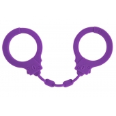 Фиолетовые силиконовые наручники Suppression - Lola Games - купить с доставкой в Красногорске