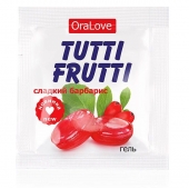 Гель-смазка Tutti-frutti со вкусом барбариса - 4 гр. - Биоритм - купить с доставкой в Красногорске