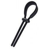 Черное эрекционное лассо на пенис Keb - A-toys - в Красногорске купить с доставкой