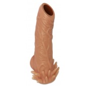 Телесная насадка с усиками и открытой головкой Nude Sleeve S - 10 см. - KOKOS - в Красногорске купить с доставкой