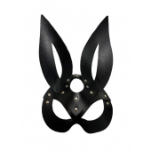 Черная кожаная маска зайки Miss Bunny - БДСМ Арсенал - купить с доставкой в Красногорске