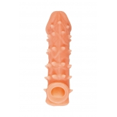 Телесная закрытая насадка с пупырышками Cock Sleeve Size L - 17,6 см. - KOKOS - в Красногорске купить с доставкой
