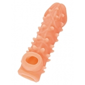 Телесная закрытая насадка с пупырышками Cock Sleeve Size L - 17,6 см. - KOKOS - в Красногорске купить с доставкой