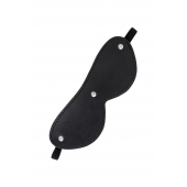 Черная кожаная маска Anonymo с мягким подкладом - ToyFa - купить с доставкой в Красногорске