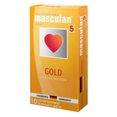 Презервативы Masculan Ultra Gold с золотым напылением и ароматом ванили - 10 шт. - Masculan - купить с доставкой в Красногорске