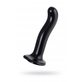 Черный стимулятор для пар P G-Spot Dildo Size M - 18 см. - Strap-on-me - в Красногорске купить с доставкой