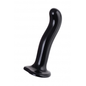 Черный стимулятор для пар P G-Spot Dildo Size M - 18 см. - Strap-on-me - в Красногорске купить с доставкой