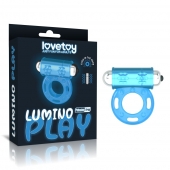 Голубое, светящееся в темноте эрекционное виброкольцо Lumino Play Vibrating Penis Ring - Lovetoy - в Красногорске купить с доставкой