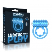 Голубое, светящееся в темноте виброкольцо Lumino Play Vibrating Penis Ring - Lovetoy - в Красногорске купить с доставкой