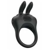 Черное эрекционное кольцо с вибрацией Davion - Baile - в Красногорске купить с доставкой