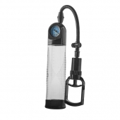 Прозрачная вакуумная помпа с манометром Deluxe Penis Pump - Dream Toys - в Красногорске купить с доставкой