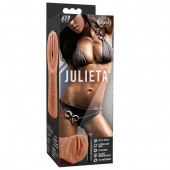 Мастурбатор-вагина цвета карамели Julieta с вибрацией - Blush Novelties - в Красногорске купить с доставкой