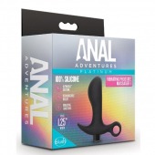 Черный анальный вибратор Silicone Vibrating Prostate Massager 01 - 10,8 см. - Blush Novelties - в Красногорске купить с доставкой