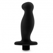 Черный анальный вибромассажёр Silicone Vibrating Prostate Massager 02 - 10,8 см. - Blush Novelties - в Красногорске купить с доставкой