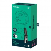 Черный анальный вибратор Hot Passion с функцией нагрева - Satisfyer - в Красногорске купить с доставкой