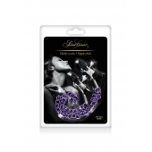 Зажимы для сосков с фиолетовой цепочкой Sweet Caress Nipple Chain - Sweet Caress - купить с доставкой в Красногорске