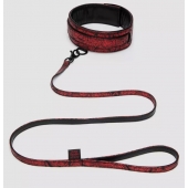 Стильный ошейник с поводком Reversible Faux Leather Collar and Lead - Fifty Shades of Grey - купить с доставкой в Красногорске