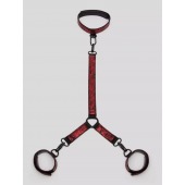 Ошейник с наручниками Reversible Faux Leather Collar and Wrist - Fifty Shades of Grey - купить с доставкой в Красногорске