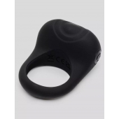 Черное эрекционное виброкольцо Sensation Rechargeable Vibrating Love Ring - Fifty Shades of Grey - в Красногорске купить с доставкой