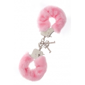 Металлические наручники с розовой меховой опушкой METAL HANDCUFF WITH PLUSH PINK - Dream Toys - купить с доставкой в Красногорске